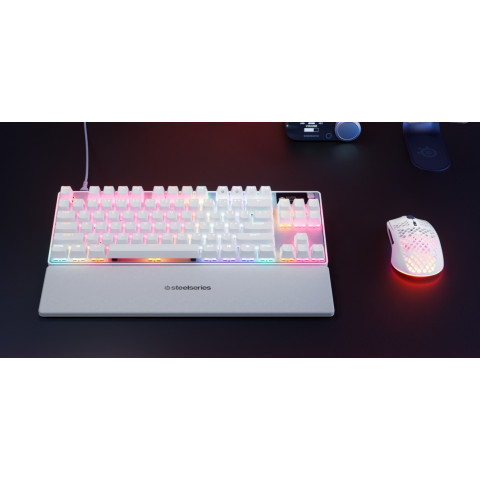 Клавіатура ігрова SteelSeries Apex Pro TKL Gen 3 UA HyperMagnetic, OmniPoint 3.0, OLED, White
