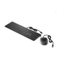 Комплект дротовий HP Pavilion 400 мишка і клавіатура, USB-A, чорний (Українська розкладка)