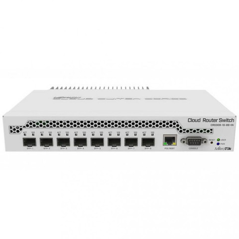 Комутатор Mikrotik CRS309-1G-8S+IN, 8xSFP+, 1хGE PoE In managment, RS232, L3)