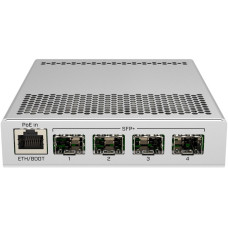 Комутатор Mikrotik CRS305-1G-4S+IN, 4x SFP+ ports, 1x Gigabit Ethernet, metallic enclosure