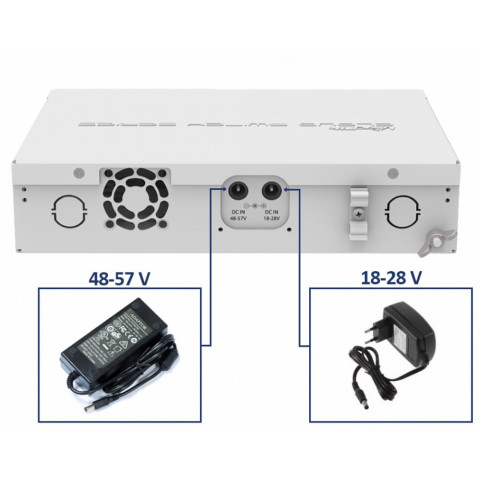 Комутатор Mikrotik CRS112-8P-4S-IN, 8x Gigabit Passive PoE / 802.3af/at ports, 4x SFP ports, RouterO