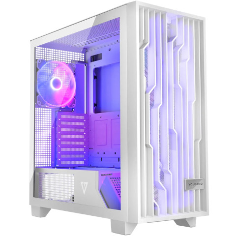 Корпус Modecom VOLCANO PERUN APEX ARGB MIDI WHITE 4x140mm fans USB 3.0x2+TYPE-C без БЖ ATX