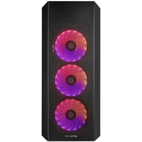 Корпус Chieftec SCORPION 4 GL-04B-UC-OP 4x120mm A-RGB, USB-C, ATX, без БЖ, Black