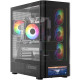 Корпус Modecom VOLCANO AQ500 ARGB MIDI FRONT LCD 6,2”, 4x120mm fans BLACK без БЖ ATX