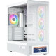 Корпус Modecom VOLCANO AQ500 ARGB MIDI FRONT LCD 6,2”, 4x120mm fans WHITE без БЖ ATX
