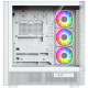 Корпус Modecom VOLCANO AQ500 ARGB MIDI FRONT LCD 6,2”, 4x120mm fans WHITE без БЖ ATX