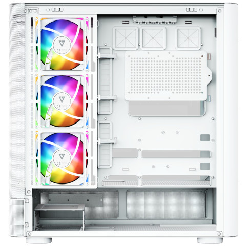 Корпус Modecom VOLCANO AQ500 ARGB MIDI FRONT LCD 6,2”, 4x120mm fans WHITE без БЖ ATX