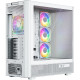 Корпус Modecom VOLCANO AQ500 ARGB MIDI FRONT LCD 6,2”, 4x120mm fans WHITE без БЖ ATX