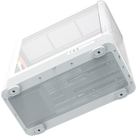 Корпус Modecom VOLCANO AQ500 ARGB MIDI FRONT LCD 6,2”, 4x120mm fans WHITE без БЖ ATX