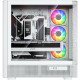 Корпус Modecom VOLCANO AQ500 ARGB MIDI FRONT LCD 6,2”, 4x120mm fans WHITE без БЖ ATX