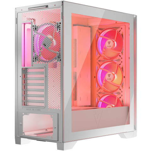 Корпус Modecom VOLCANO EXPANSE S ARGB 4x140mm fans MIDI USB 3.0x2+TYPE-C WHITE без БЖ ATX