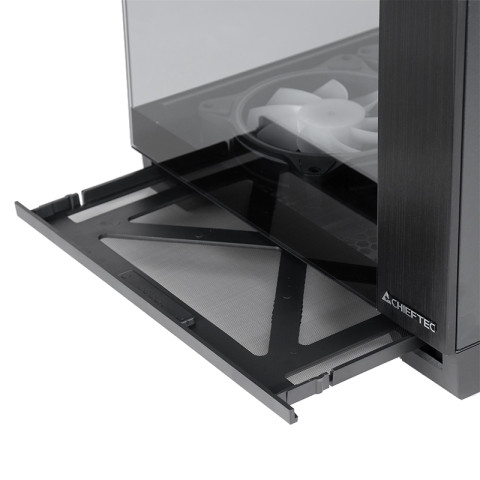 Корпус Chieftec VISIO GM-30B-TG-OP ATX, без БЖ, Black