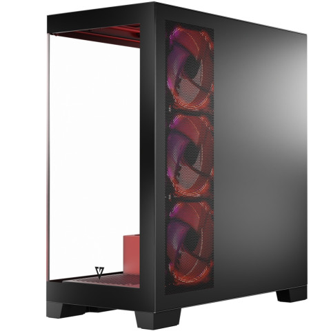 Корпус Modecom VOLCANO SPACE APEX ARGB 4x140mm fans MIDI USB 3.0x2+TYPE-C BLACK без БЖ ATX