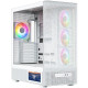 Корпус Modecom VOLCANO AQ400 ARGB MIDI SIDE LCD 6,2”, 4x120mm fans WHITE без БЖ ATX