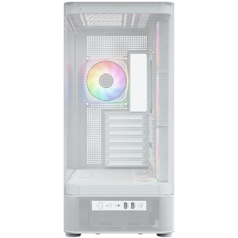 Корпус Modecom VOLCANO AQ400 ARGB MIDI SIDE LCD 6,2”, 4x120mm fans WHITE без БЖ ATX