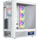 Корпус Modecom VOLCANO AQ400 ARGB MIDI SIDE LCD 6,2”, 4x120mm fans WHITE без БЖ ATX