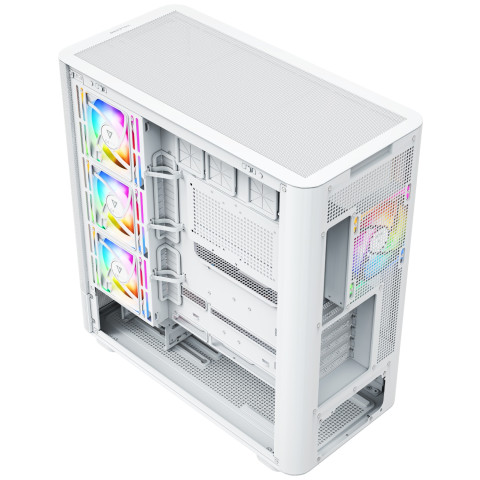 Корпус Modecom VOLCANO AQ400 ARGB MIDI SIDE LCD 6,2”, 4x120mm fans WHITE без БЖ ATX