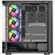 Корпус Modecom VOLCANO AQ200 ARGB MIDI FRONT LCD, 4x120mm fans BLACK без БЖ ATX