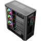 Корпус Modecom VOLCANO AQ200 ARGB MIDI FRONT LCD, 4x120mm fans BLACK без БЖ ATX