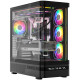Корпус Modecom VOLCANO AQ200 ARGB MIDI FRONT LCD, 4x120mm fans BLACK без БЖ ATX