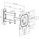 Кронштейн для ТВ AGN AGN43-222P з поворотом/два коліна/23"-43"/30 кг/max.VESA 200x200/Black