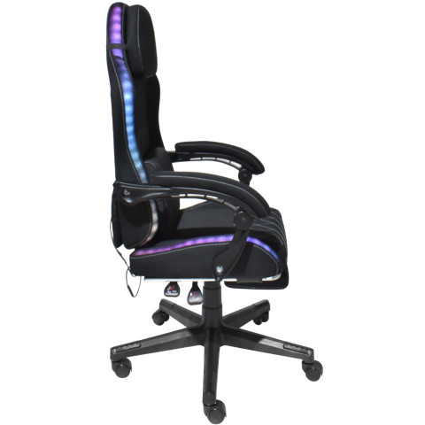 Крісло ігрове AGN 3 клас,150 кг, 80мм, RGB підсвітка, чорне