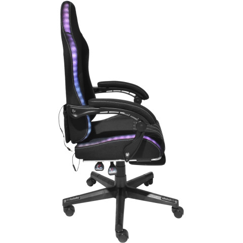 Крісло ігрове AGN 3 клас,150 кг, 80мм, RGB підсвітка, чорне