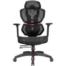 Крісло офісне AGN 4 клас,150 кг, Mesh, чорно-помаранчеве