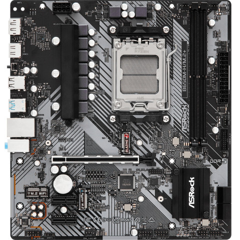 ASRock B650M-H/M.2+ (AM5/B650, 2*DDR5, PCIex16, DP/HDMI, 4xSATA, 2xM.2, GLan, 7.1ch, mATX)