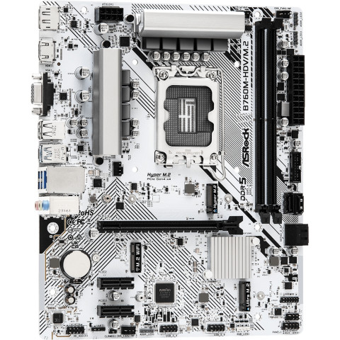 ASRock B760M-HDV/M.2 (1700/B760, 2*DDR5, 1xPCIex16, 4xSATA, 2xM.2, 2.5GLan, 7.1ch, mATX)