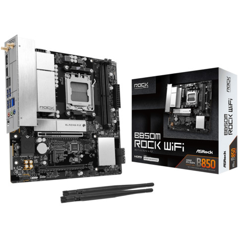 ASRock B850M ROCK WIFI (AM5/B850, 2*DDR5, PCIex16, HDMI/DP, 4xSATAIII,2xM.2, 2.5GLan, mATX)