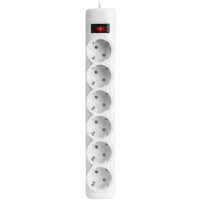 Power filtr 3.0м Defender DFS153, 6 розеток, білий