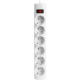 Power filtr 3.0м Defender DFS153, 6 розеток, білий
