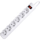 Power filtr 3.0м Defender DFS153, 6 розеток, білий