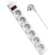 Power filtr 3.0м Defender DFS153, 6 розеток, білий