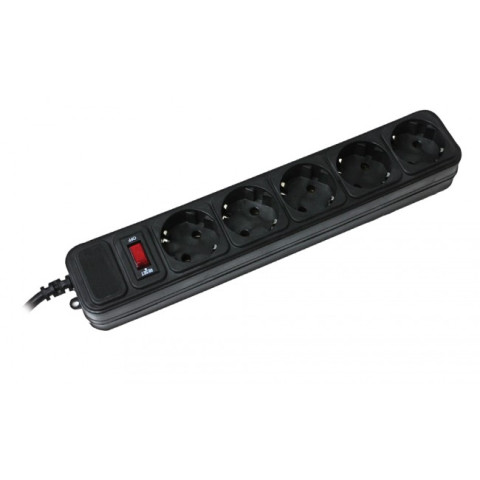 Power filtr 4.5м Gembird, 5 розеток, чорний
