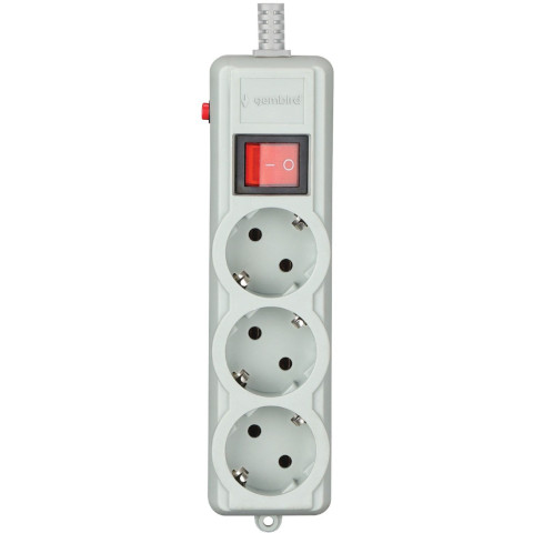 Power filtr 3.0м Gembird , 3 розетки, чорний, 220 В, 50 Гц, 16A