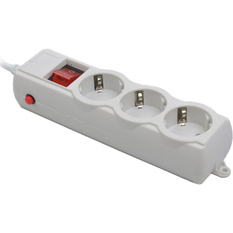 Power filtr 3.0м Gembird , 3 розетки, чорний, 220 В, 50 Гц, 16A