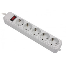 Power filtr 4.5м Gembird, 5 розеток, сірий