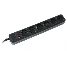 Power filtr 4.5м Gembird, 6 розеток, чорний