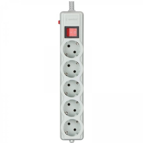 Power filtr 4.5м Gembird , 5 розеток, сірий, 220 В, 50 Гц, 16A