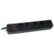Power filtr 4.5м Maxxter, 5 розеток, чорний