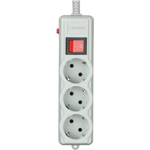 Power filtr 4.5м Gembird , 3 розетки, сірий, 220 В, 50 Гц, 16A