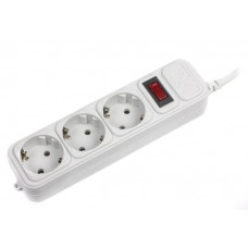 Power filtr 4.5м Maxxter, 3 розетки, з вимикачем, білий