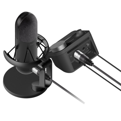 Ігровий стрім мікрофон SteelSeries Alias Pro RGB XLR Stream Mixer 1" Capsule