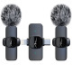 Бездротовий петличний мікрофон Media-Tech USB-C/Lightning 2-Pack Micro-Mic Duo MT416 Black