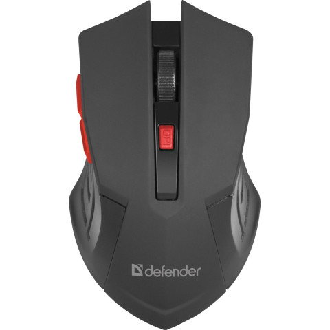 Мишка Defender Accura MM-275, бездротова, 6 кн. до 1600 dpi, червоний
