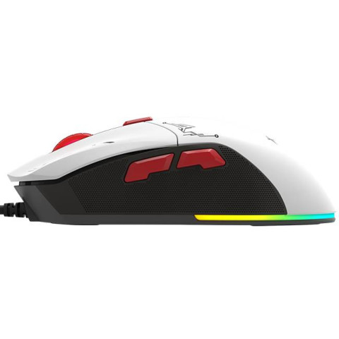 Мишка XTRIKE ME GM-316, ігрова, 7200dpi., 6кн., 13 режимів RGB, 2 панелі, біла