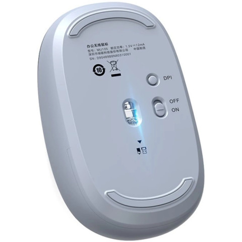 Мишка UGREEN 2.4GHz MU105, бездротова, 2400dpi., 3кн., Світло-синя