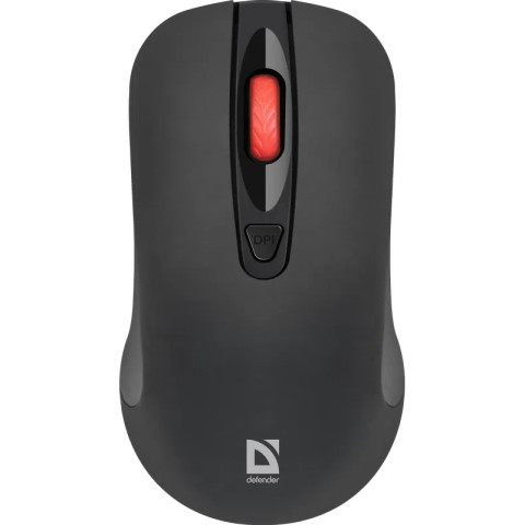 Мишка Defender Nexus MS-195 бездротова, 4 кн. до 1600 dpi, безшумна, чорна